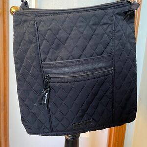 Black quilted red roses Vera Bradley Crossbody